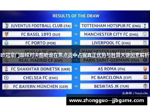 欧冠豪门巅峰对决前瞻谁在焦点战中占据真正优势与胜算关键因素解析